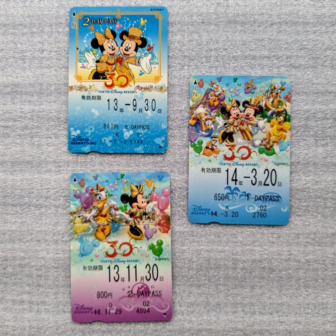 30周年【使用済】2013年度 ディズニーリゾートライン 切符 パス リゾラ