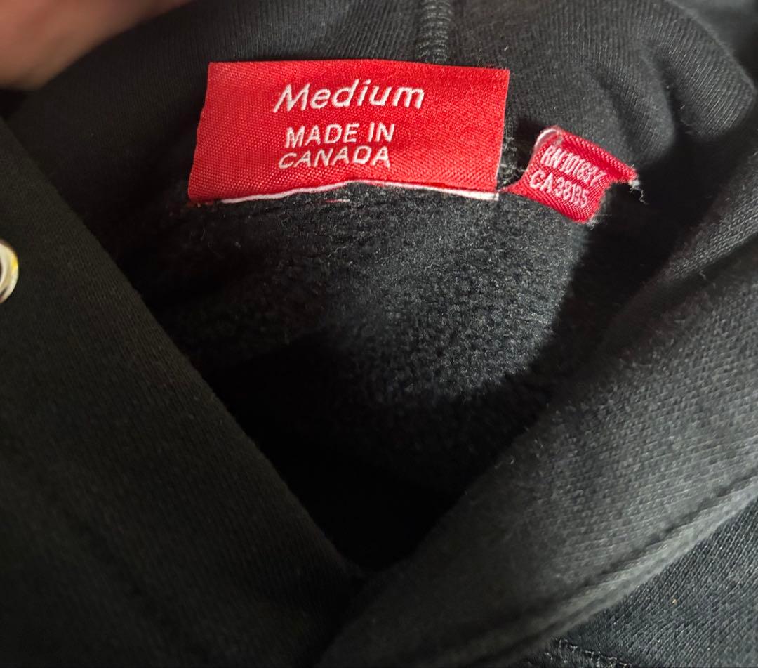 SUPREME 黒 Sロゴ ツノ パーカー M