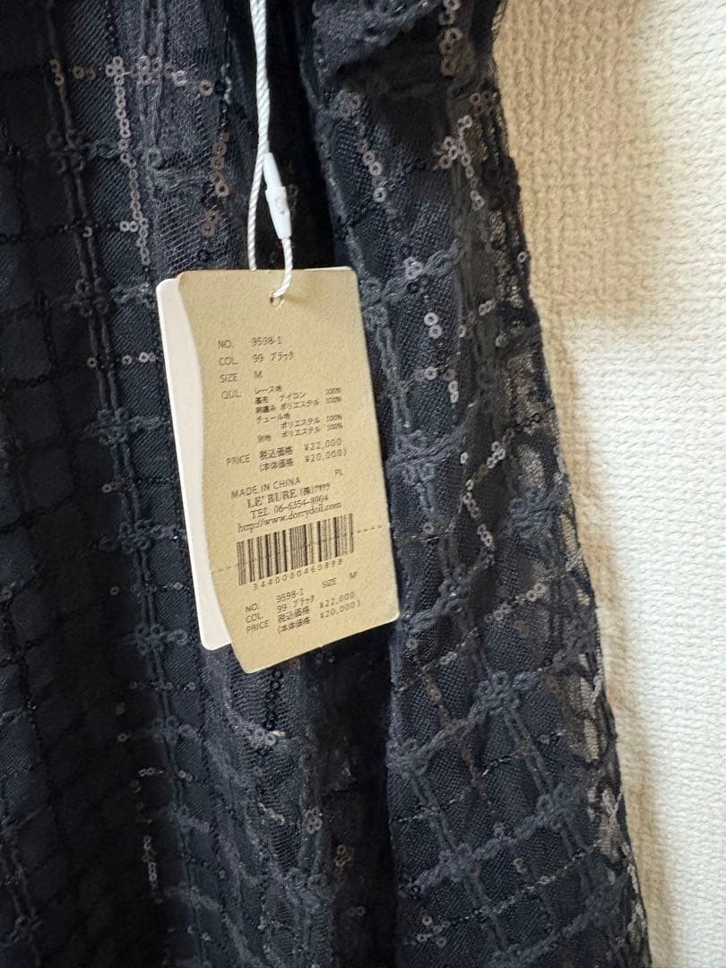 新品　黒LE’RURE リルアー　Kirakira check onepiece