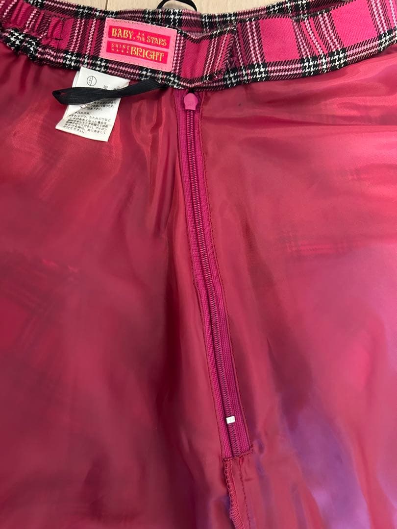 【新品未使用】BABY,THE STARS ピンク チェック スカート