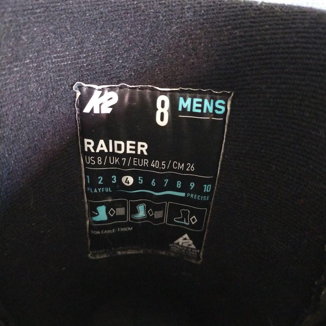 K2 レイダー RAIDER BLACK BOA 26cm 2021-2022