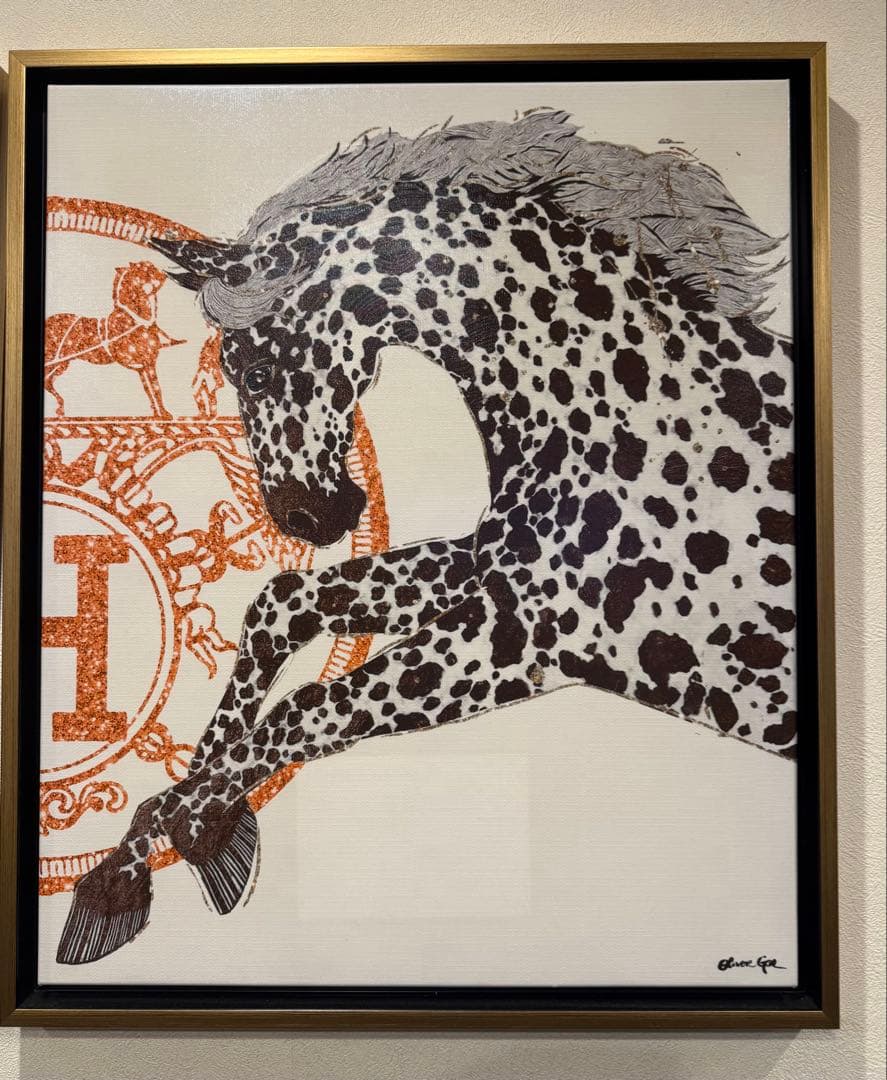 フランフラン 白い馬 現代アート作品 【フランツ・マルク 青い馬