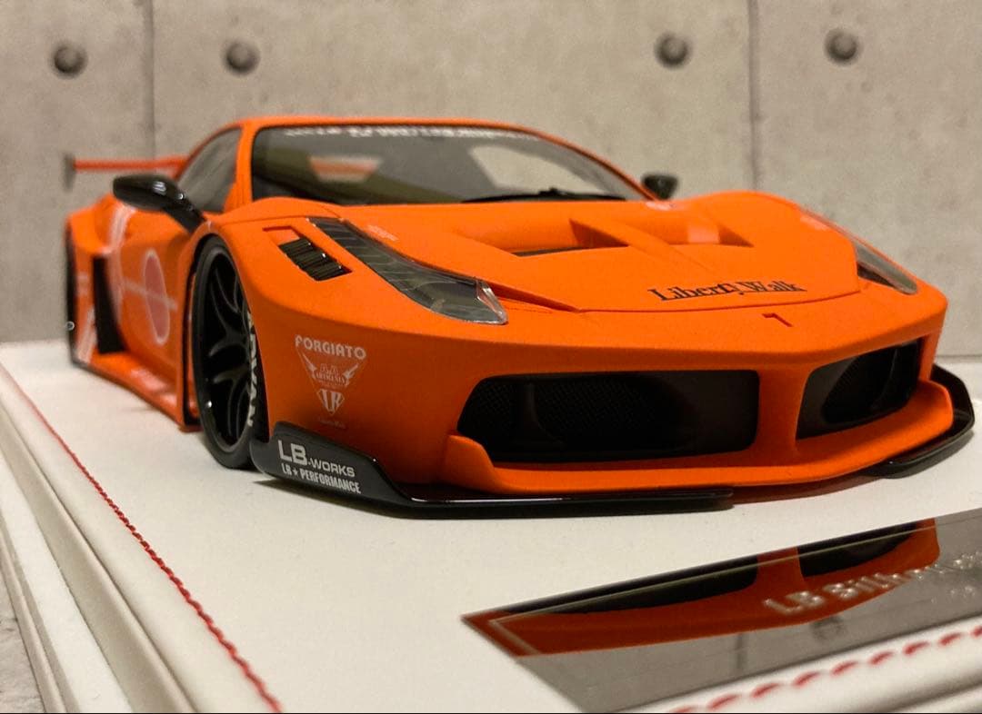 【限定66台】LBWK 1/18 フェラーリ458 マットオレンジ　新品