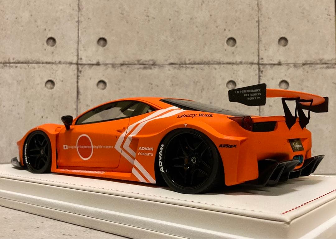 【限定66台】LBWK 1/18 フェラーリ458 マットオレンジ　新品