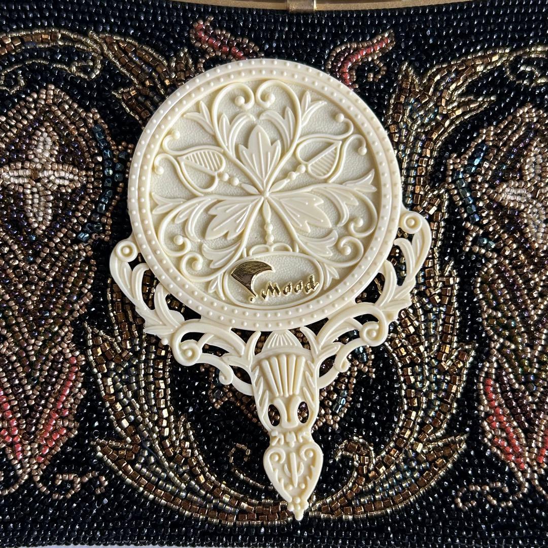 柏ビーズ フォーマルバッグ ビーズバッグ 刺繍　和装バッグ 冠婚葬祭 総ビーズ