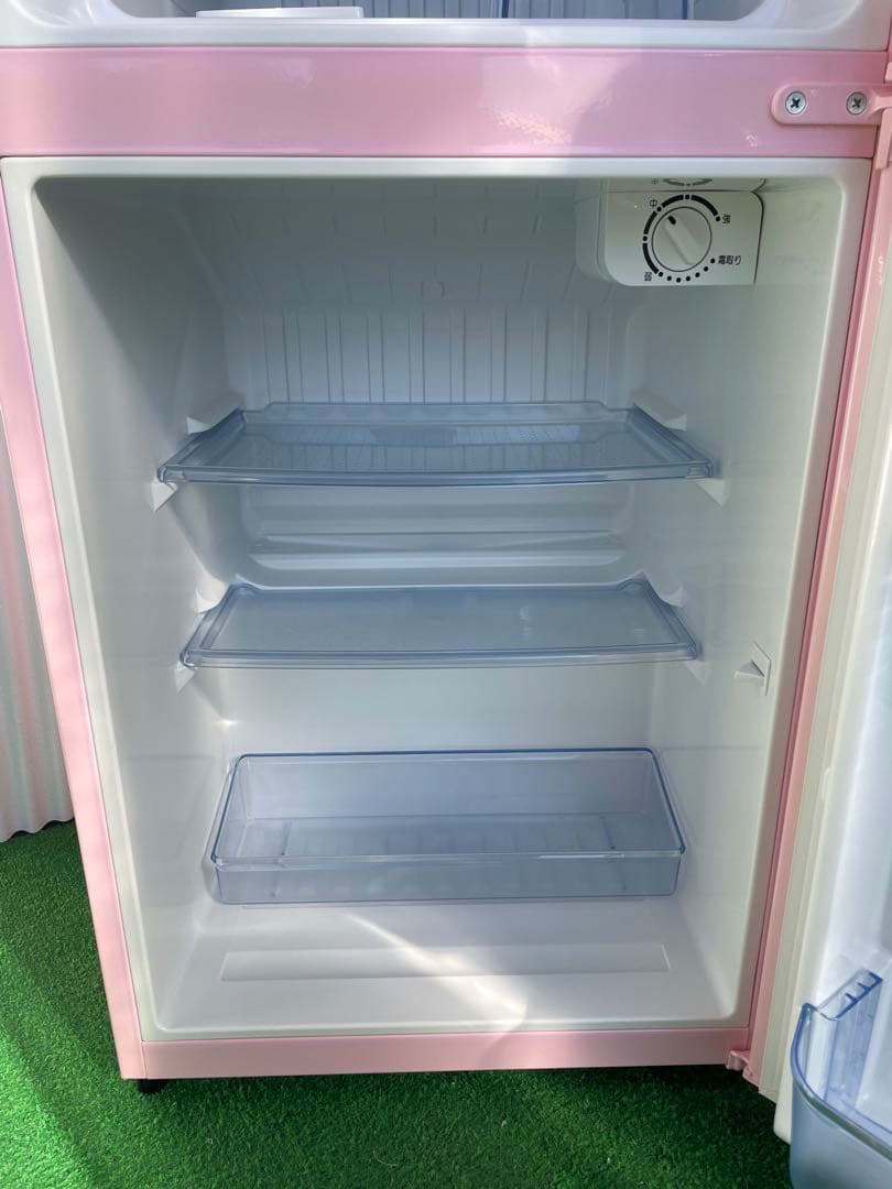 916 ハイアール おしゃれピンク 2ドア冷蔵庫 98L インテリア レトロ