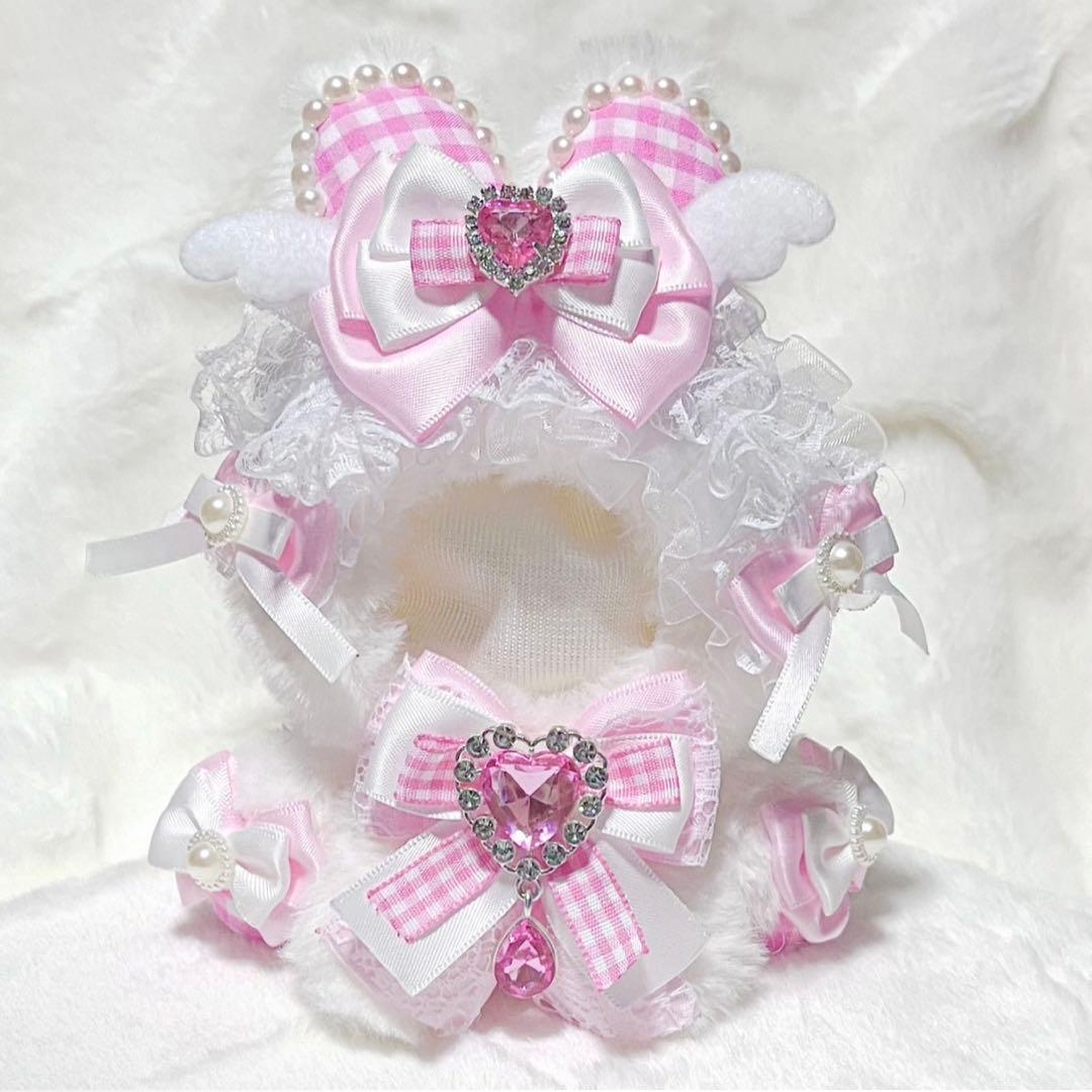 ぬい服 着ぐるみ にじぱぺっと 10cm 11cm おすわり うさぎ ピンク 着せ