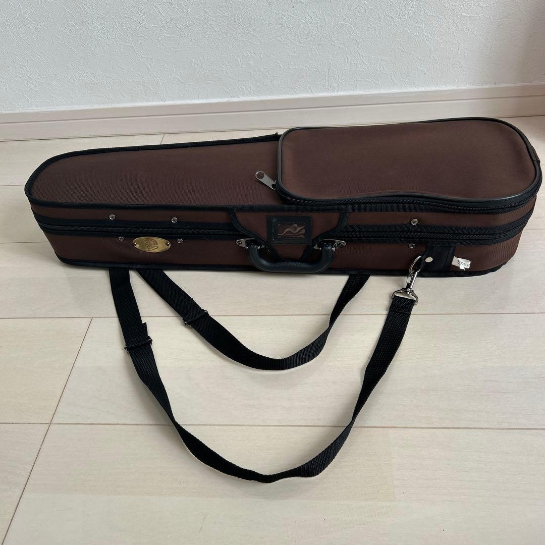 【美品】1/4バイオリン本体、ケース、肩当て、松脂付き