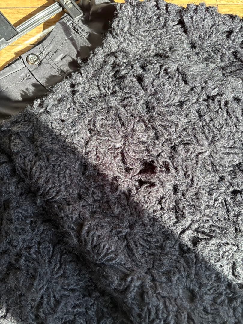 【希少美品】コムデギャルソン ウール仕立てスカートS(日本M)ネイビー(濃紺)