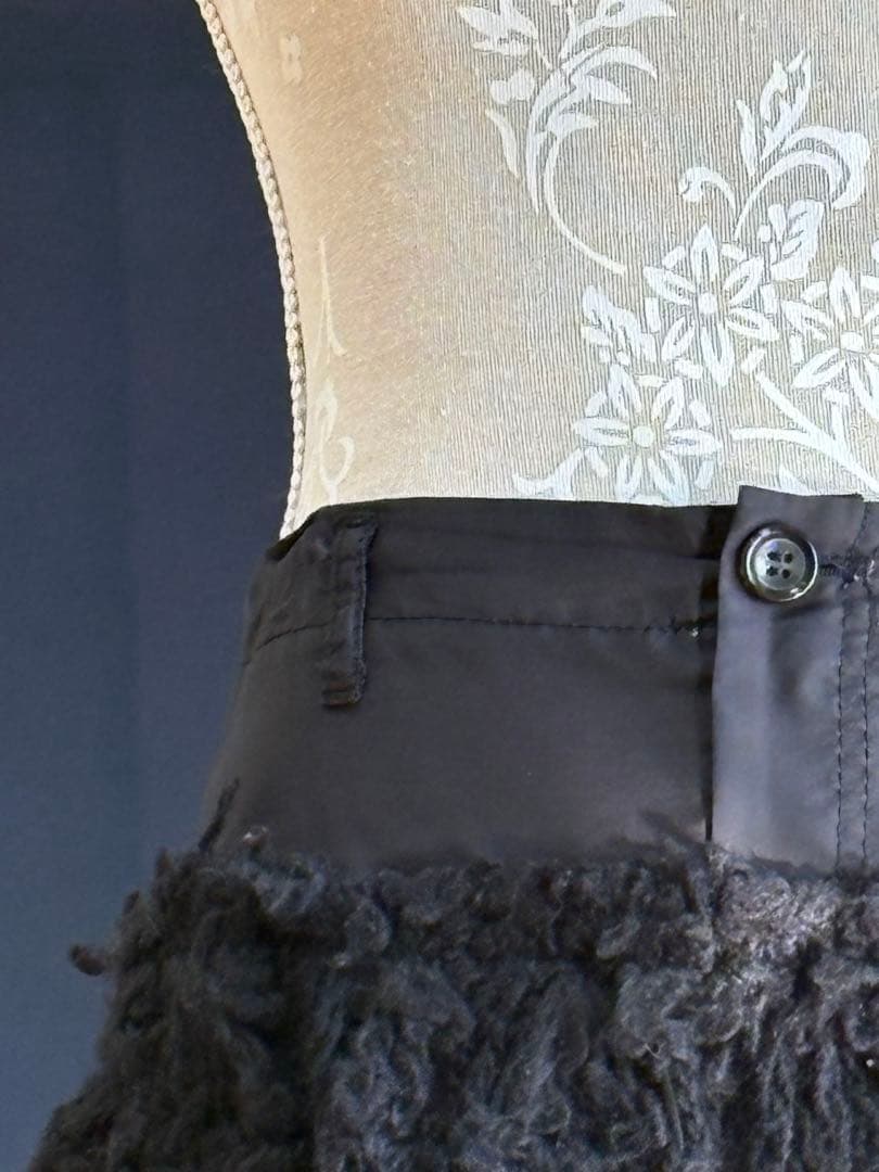 【希少美品】コムデギャルソン ウール仕立てスカートS(日本M)ネイビー(濃紺)