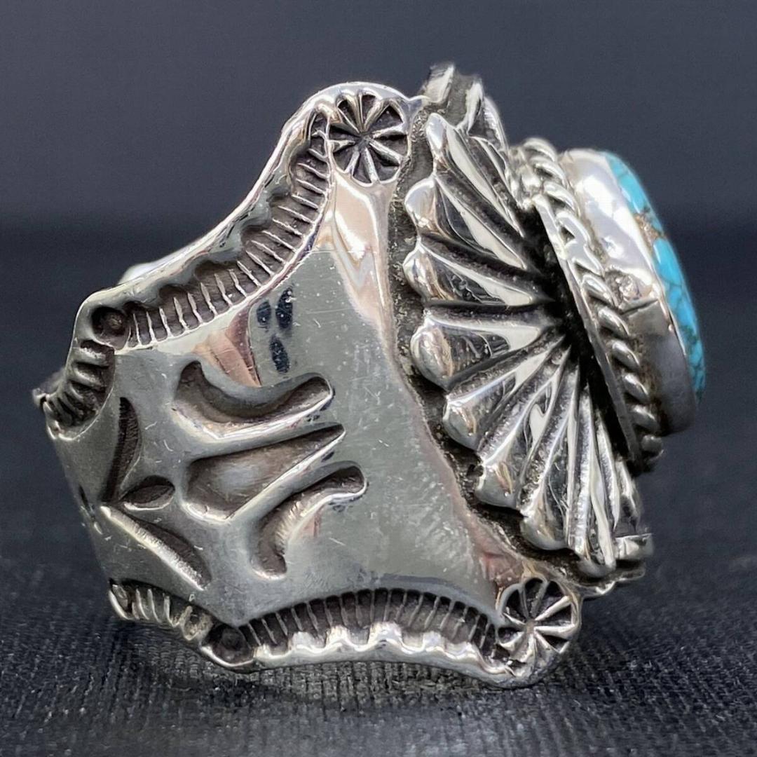 NAVAJO Sunshine Reeves キングマンターコイズリング 19号