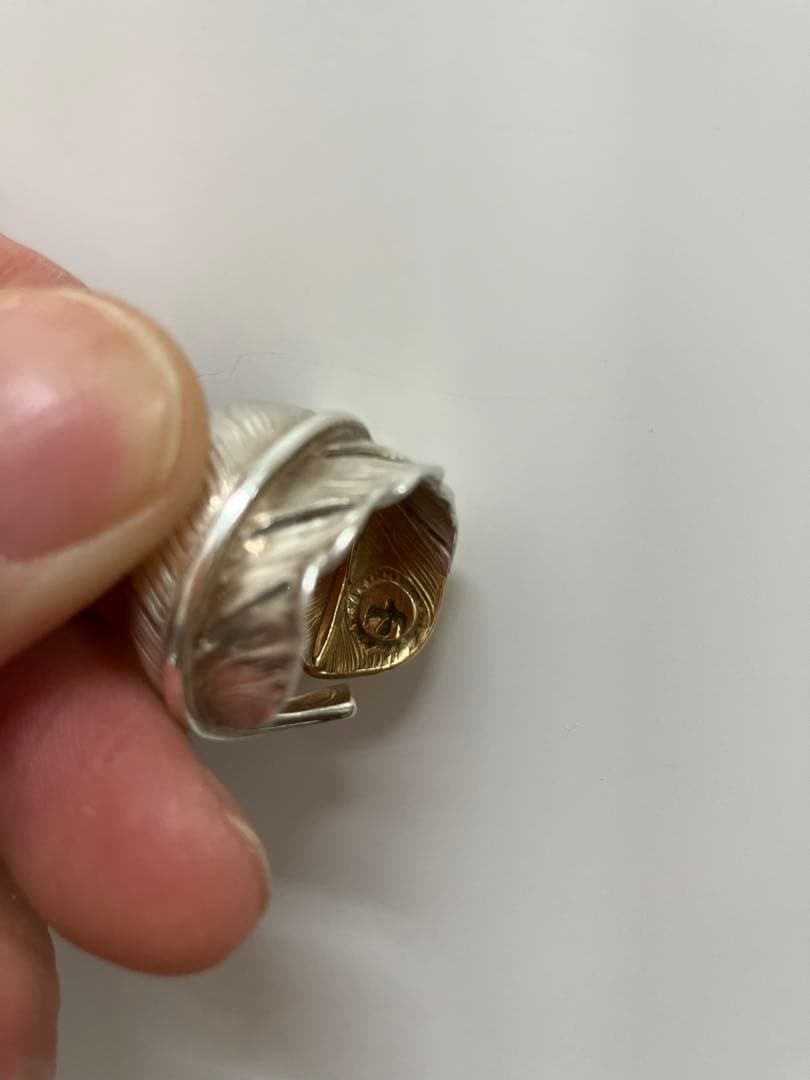 キムタク 私物　着　goros ゴローズ　先金フェザーリング右向き19号