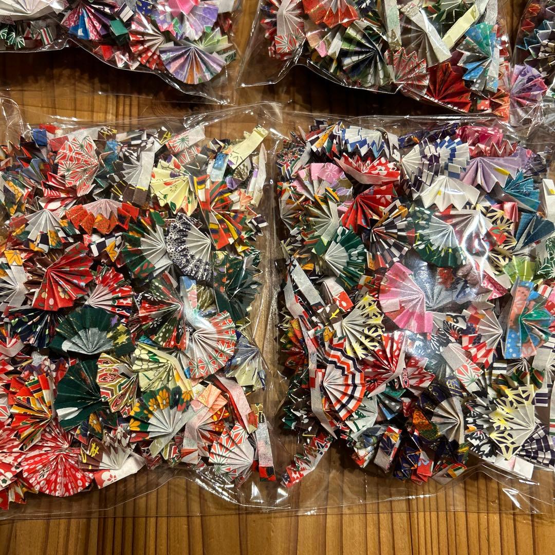 【マロン】和柄和紙の扇子　1000個