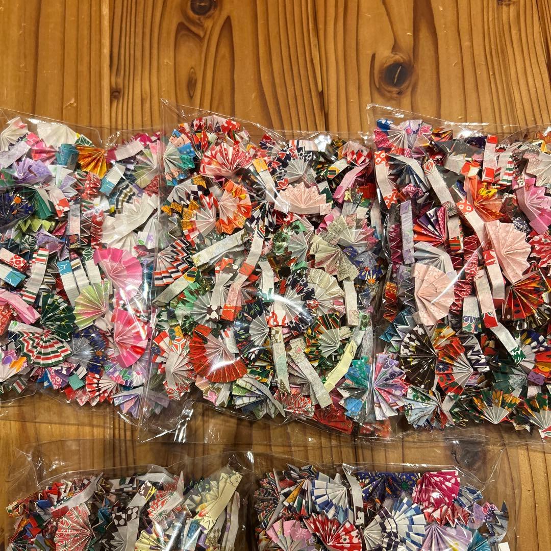 【マロン】和柄和紙の扇子　1000個