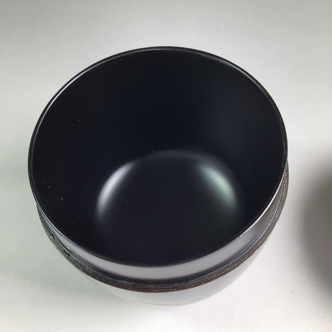 P806 棗 『荒井喜峰作』『黒漆塗』『扇面蒔絵』『利休棗』 共箱 茶道具