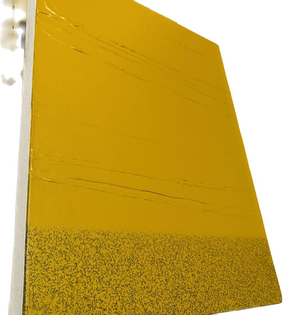 佐久間　尊経　アクリル画　光彩(無限に)-(黄土) 1990