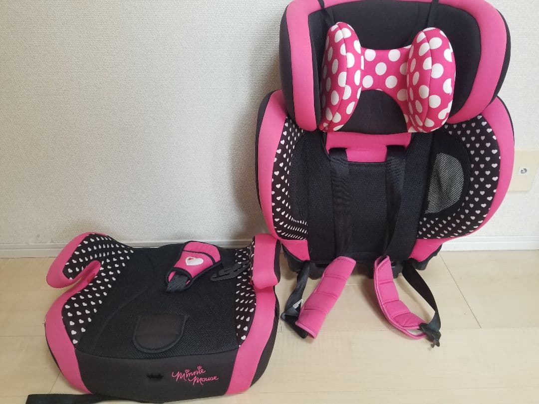 ミニーマウス チャイルドシート ピンク 限定モデル 西松屋 廃盤