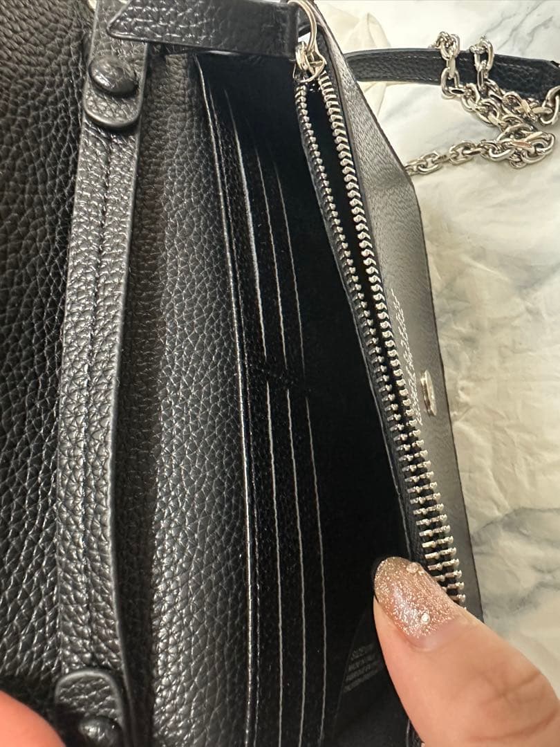 メゾンマルジェラ チェーンウォレット 黒