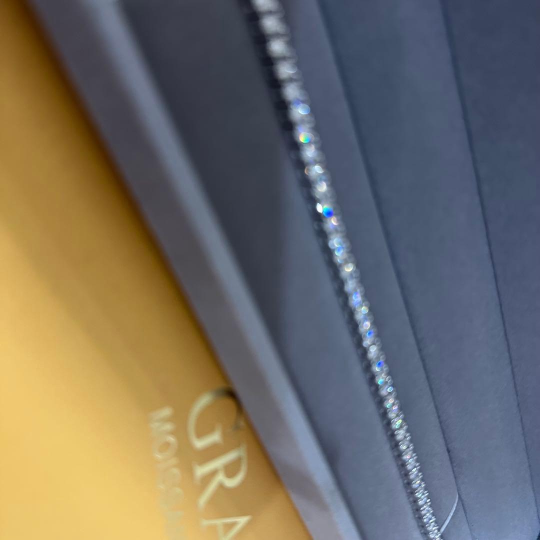 Ri　鑑定書付き 最高品質モアサナイト　テニスチェーン　ネックレス