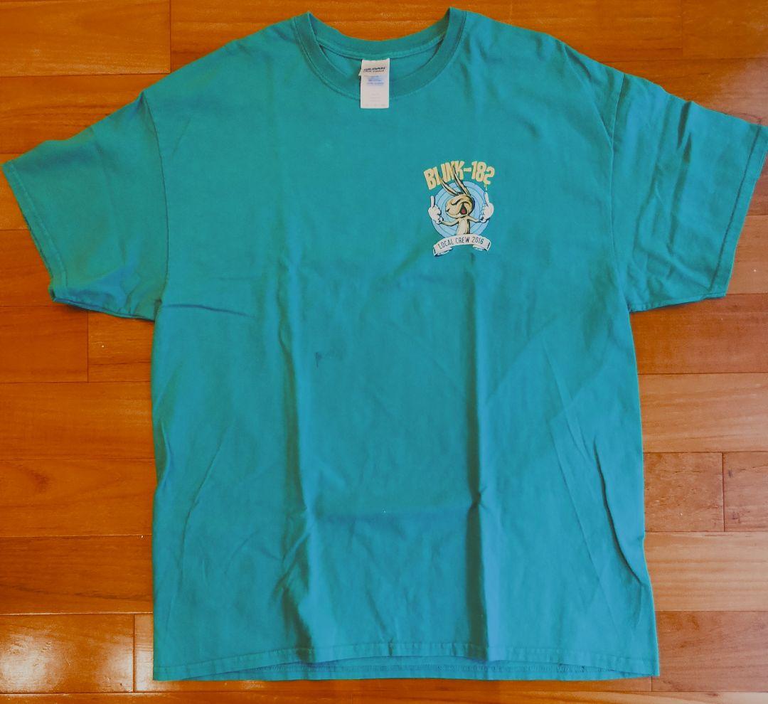 セカオワ 深瀬着用 超貴重 Blink-182 16ツアー スタッフTシャツ 緑 セカオワ 深瀬着用 超貴重 Blink 182 16ツアー スタッフTシャツ 緑