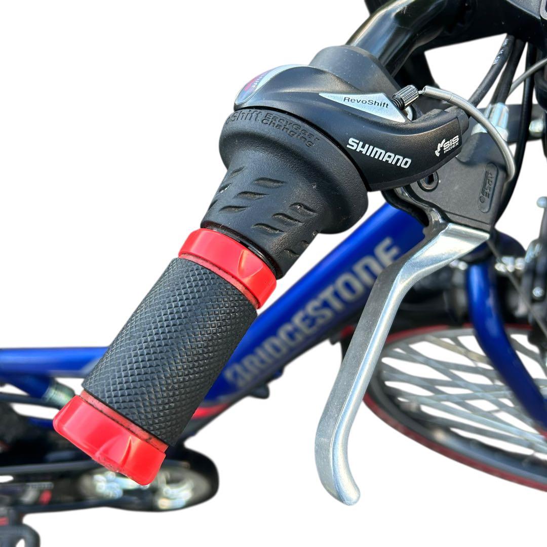 ブリヂストン 子供用自転車 青 前カゴ付　24インチ