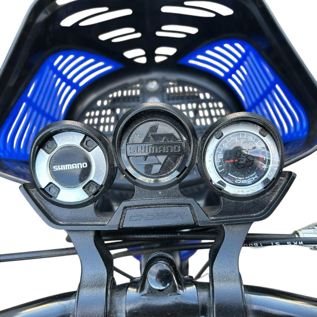 ブリヂストン 子供用自転車 青 前カゴ付　24インチ