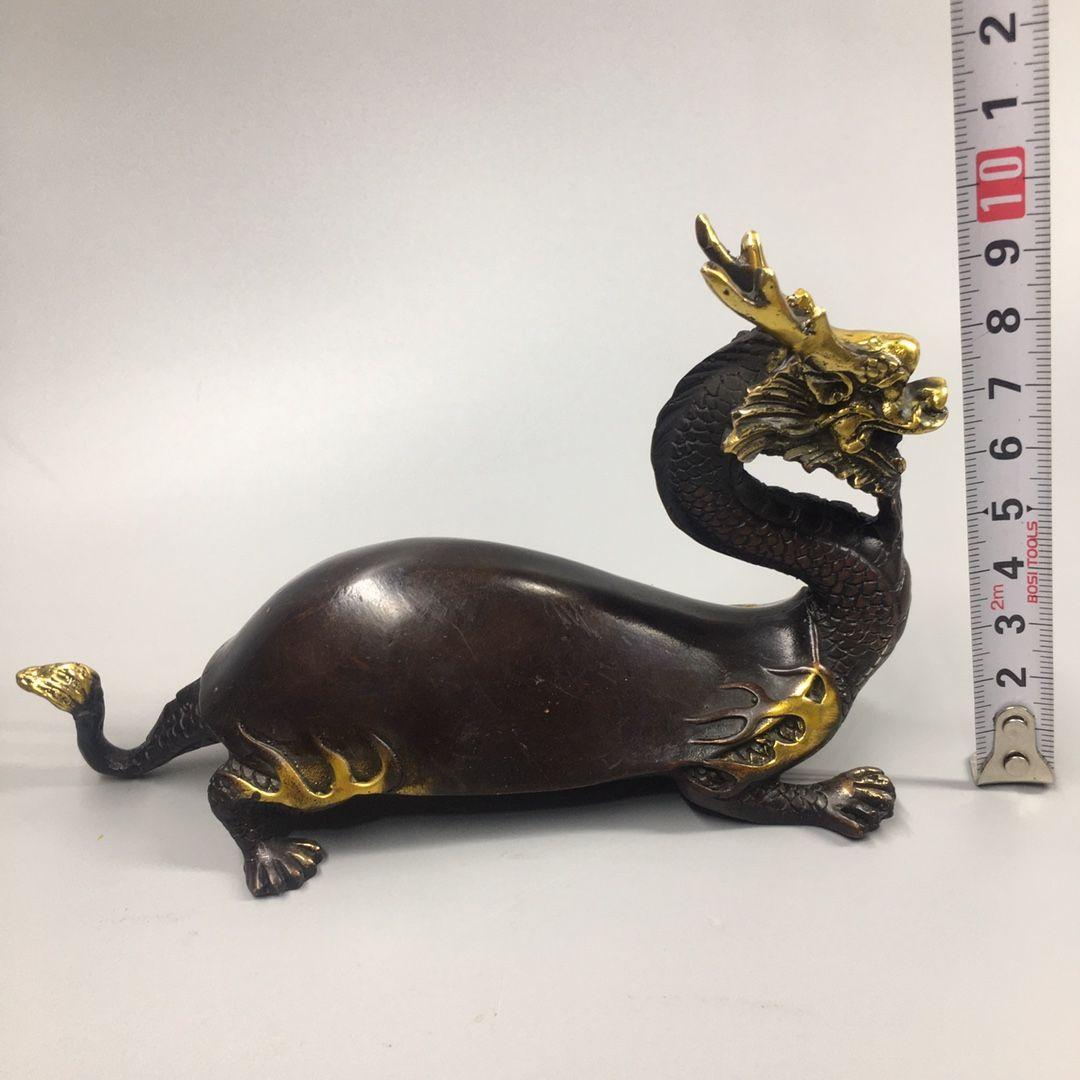 銅製 神獣竜亀 鎮宅 辟邪 開運 風水 招財 置物 工芸品