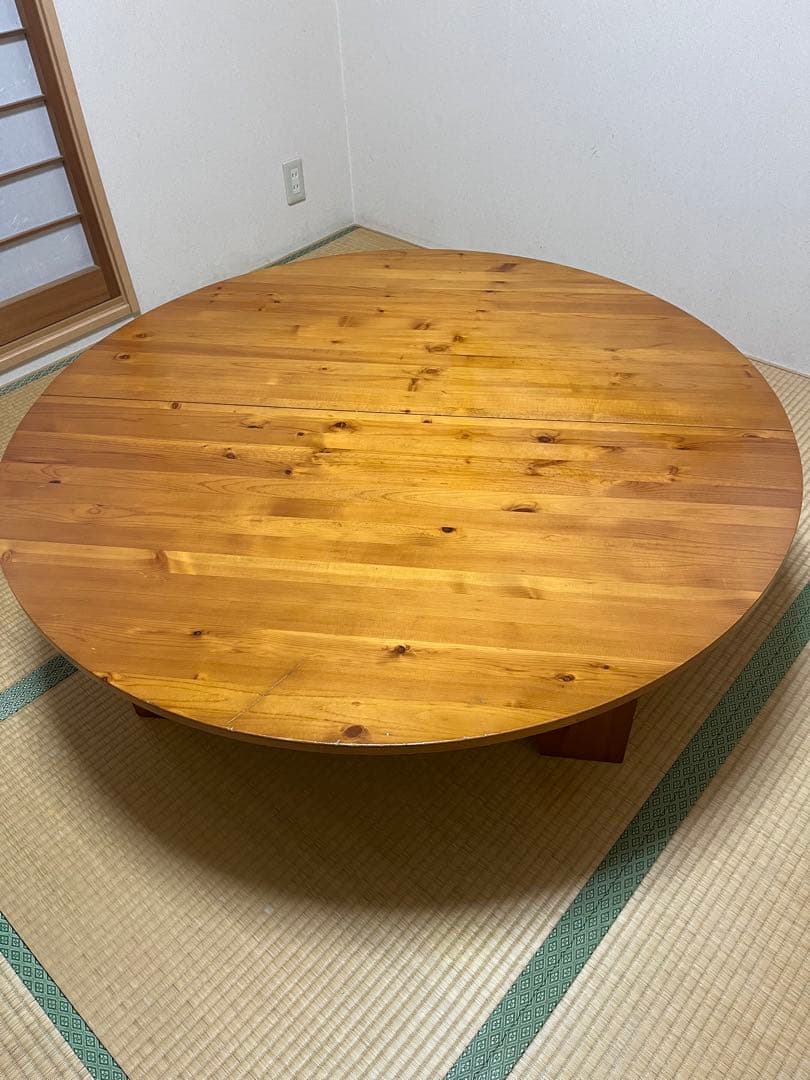 円形木製テーブル 直径約120cm