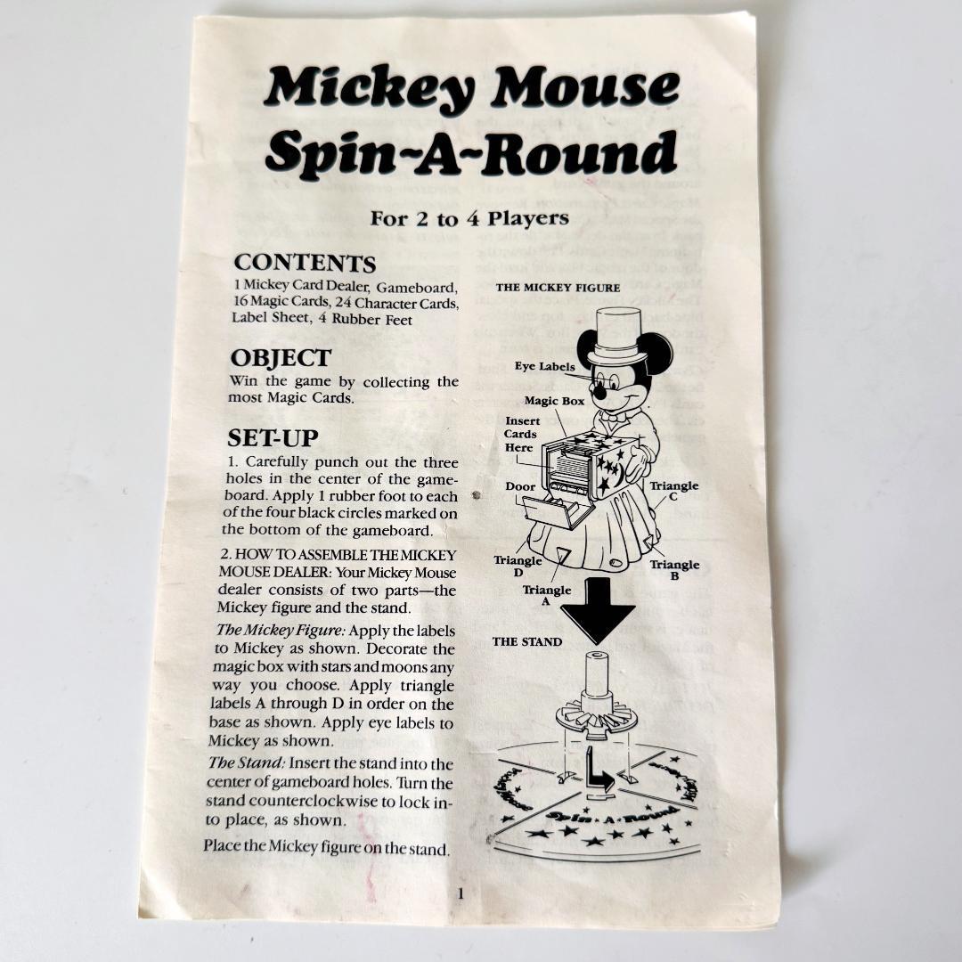 1980年代★ミルトン ブラッドリー/ディズニー/ミッキー/カードゲーム