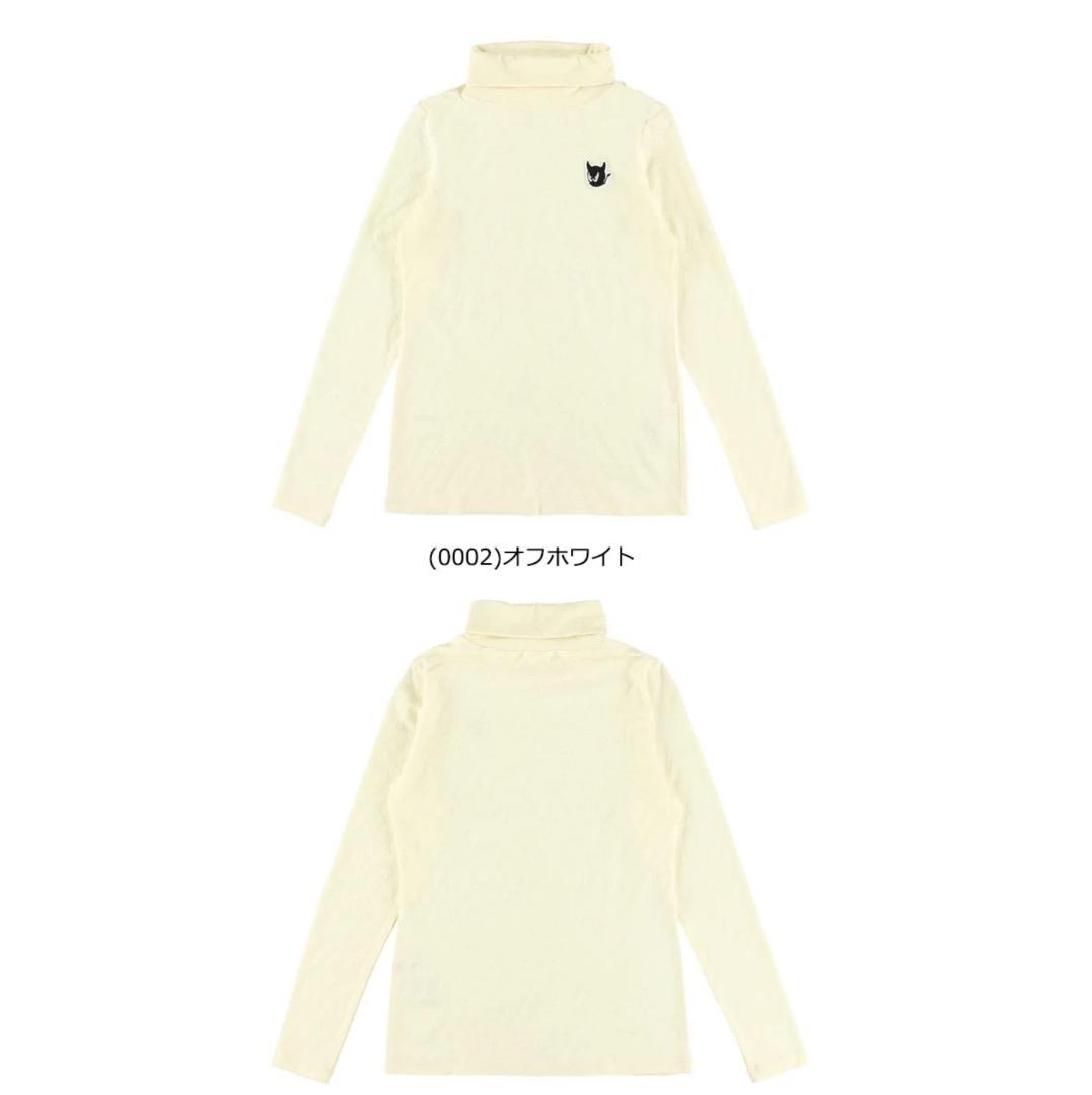 WAAC（ワック） ロゴエンボス起毛ジャカード長袖モックネック　オフホワイトS