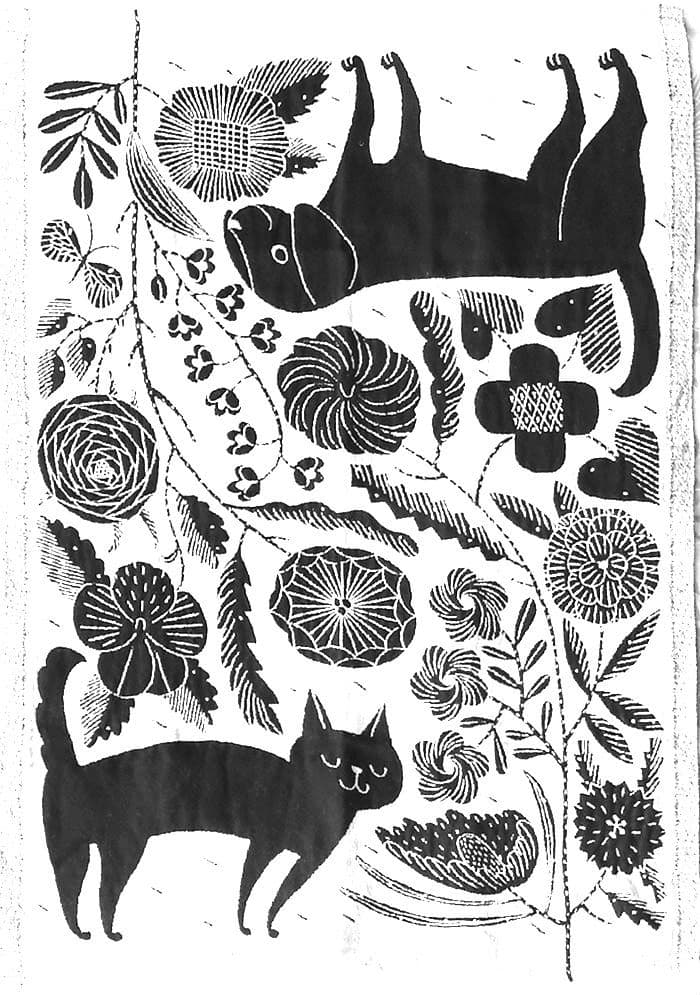 新品 鹿児島睦 × LAPUAN KANKURIT コットンリネンキッチンタオル