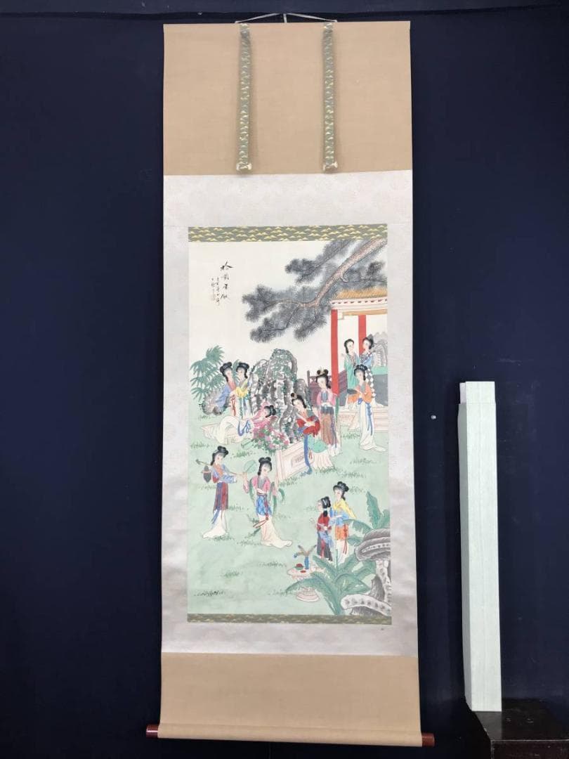 【複製】琴川/十二美人図/工芸品/掛軸☆宝船☆AB-567