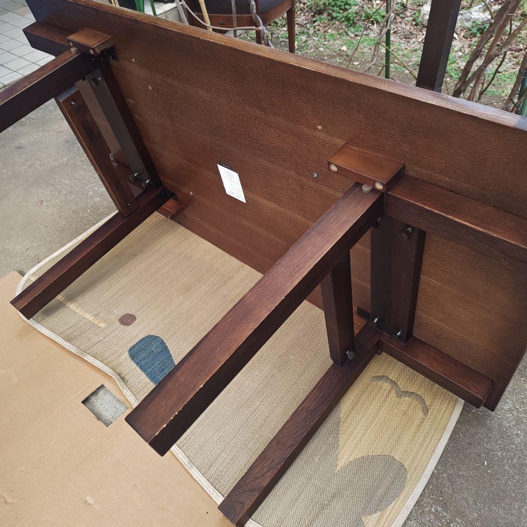 昭和レトロ　カリモク　高級ロー&ハイテーブル　切り替え式　ちゃぶ台　送料込