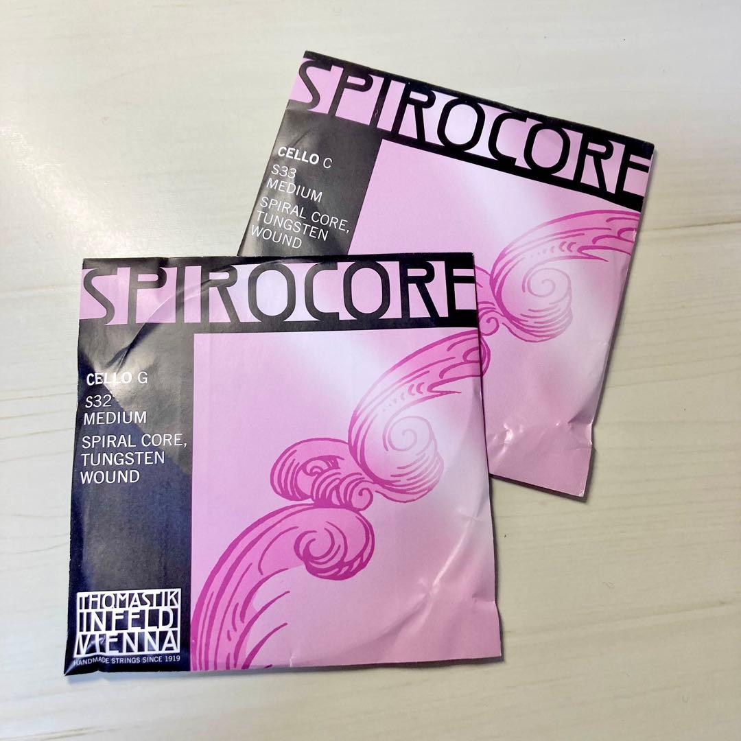 チェロ弦 G,C線スピロコア タングステン巻 チェロ弦 スピロコア