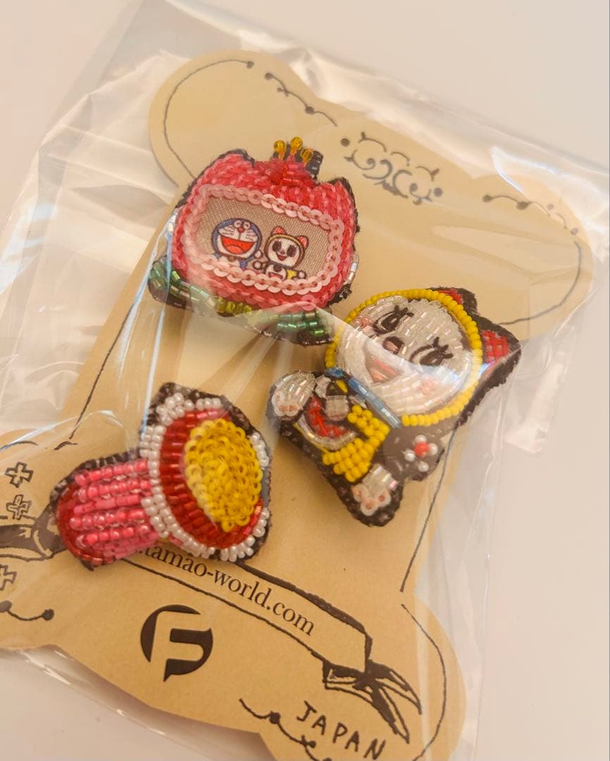 ドラえもんドラミちゃん刺繍ブローチ 藤子不二雄ミュージアム tamaoworld