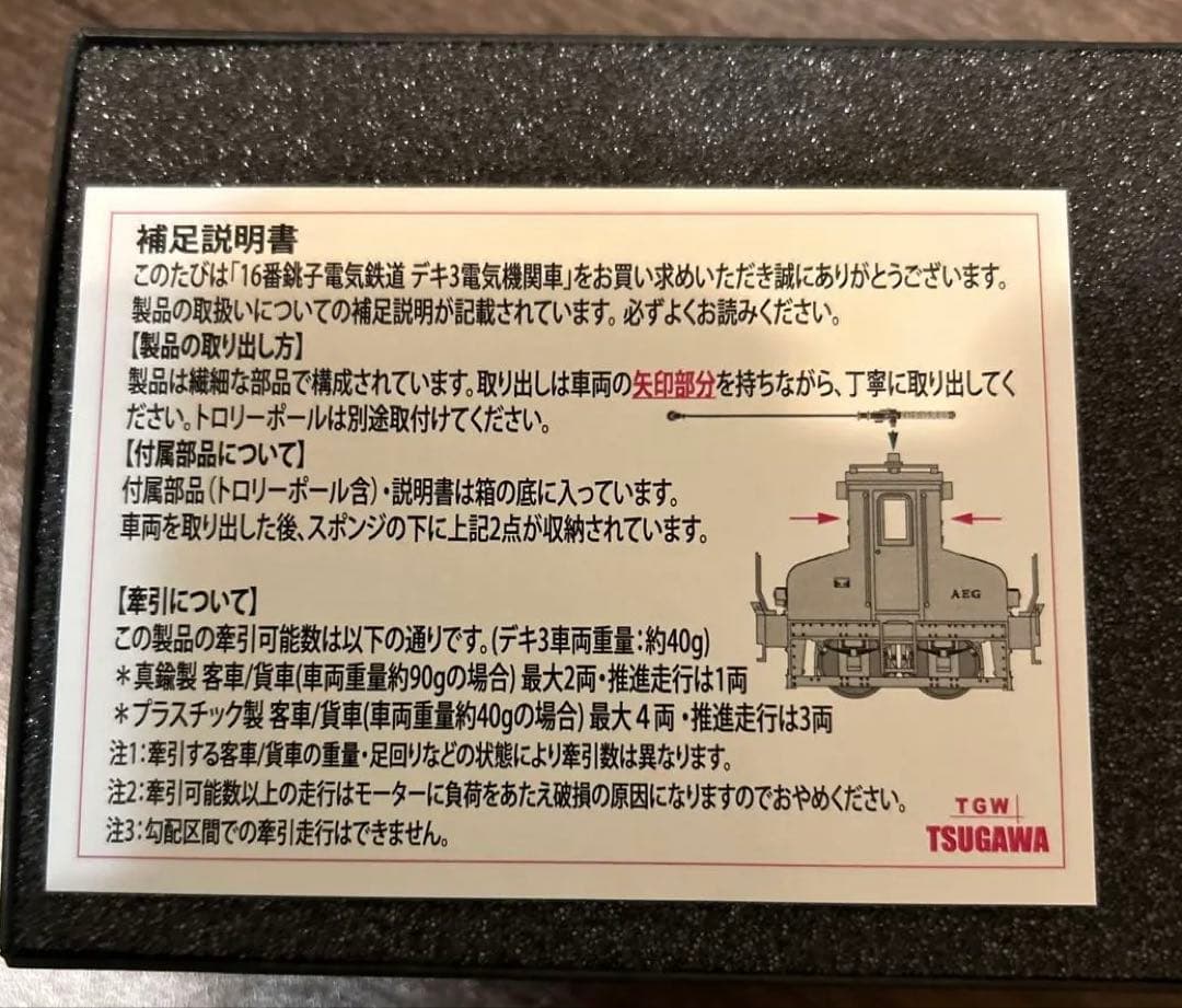 1/80 銚子電鉄鉄道　デキ3電気機関車　専用インレタ付