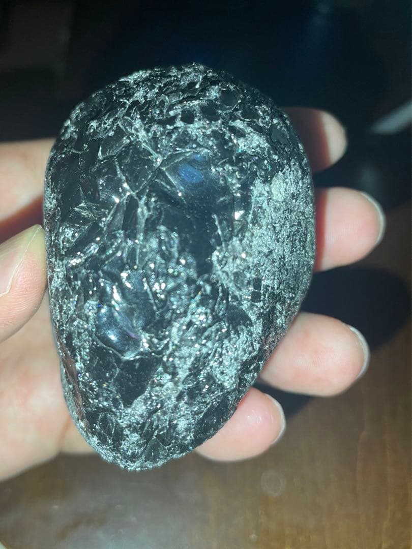 研磨品 十勝石玲瓏 ピンクシラーレインボーオブシディアン サイズ