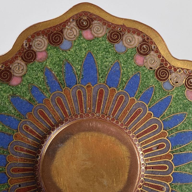 中国古七宝琺瑯彩神獣文煎茶碗茶托DR9211