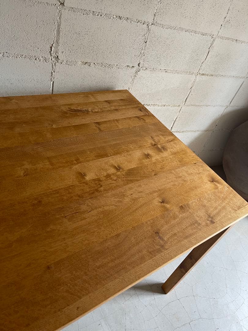 美品　MUJI 無印良品　オーク無垢材　ダイニングテーブル　引出し付
