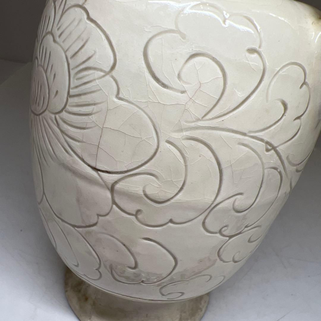 中国宋時代 掻落白釉水注 高さ21.7㎝ 東Y7-0806⭐︎2F