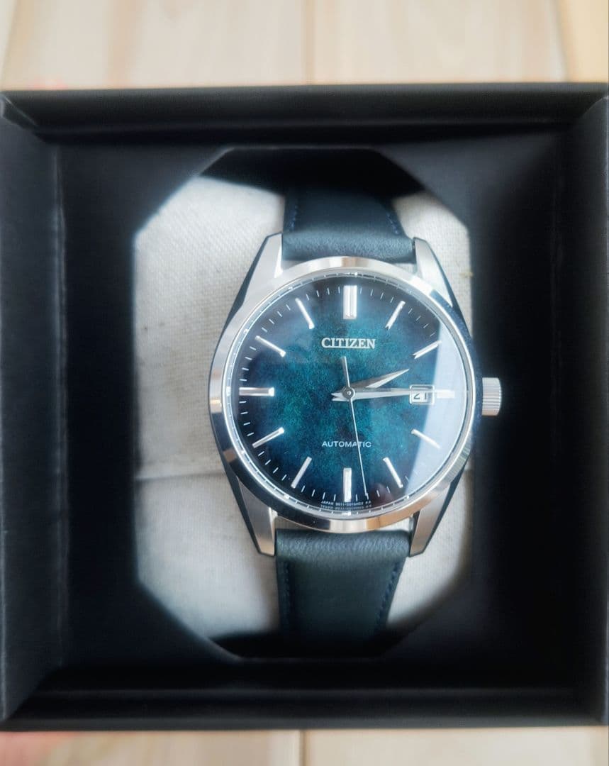 CITIZEN 銀箔漆文字板モデル 自動巻き時計