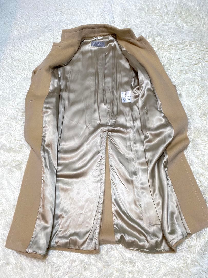 マックスマーラ チェスターコート ロングコート ベージュ 銀タグ 42