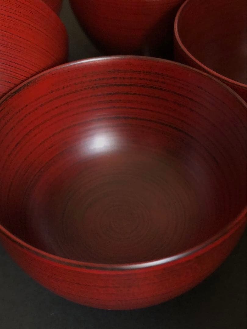 輪島塗 お猪口 朱色5客セット