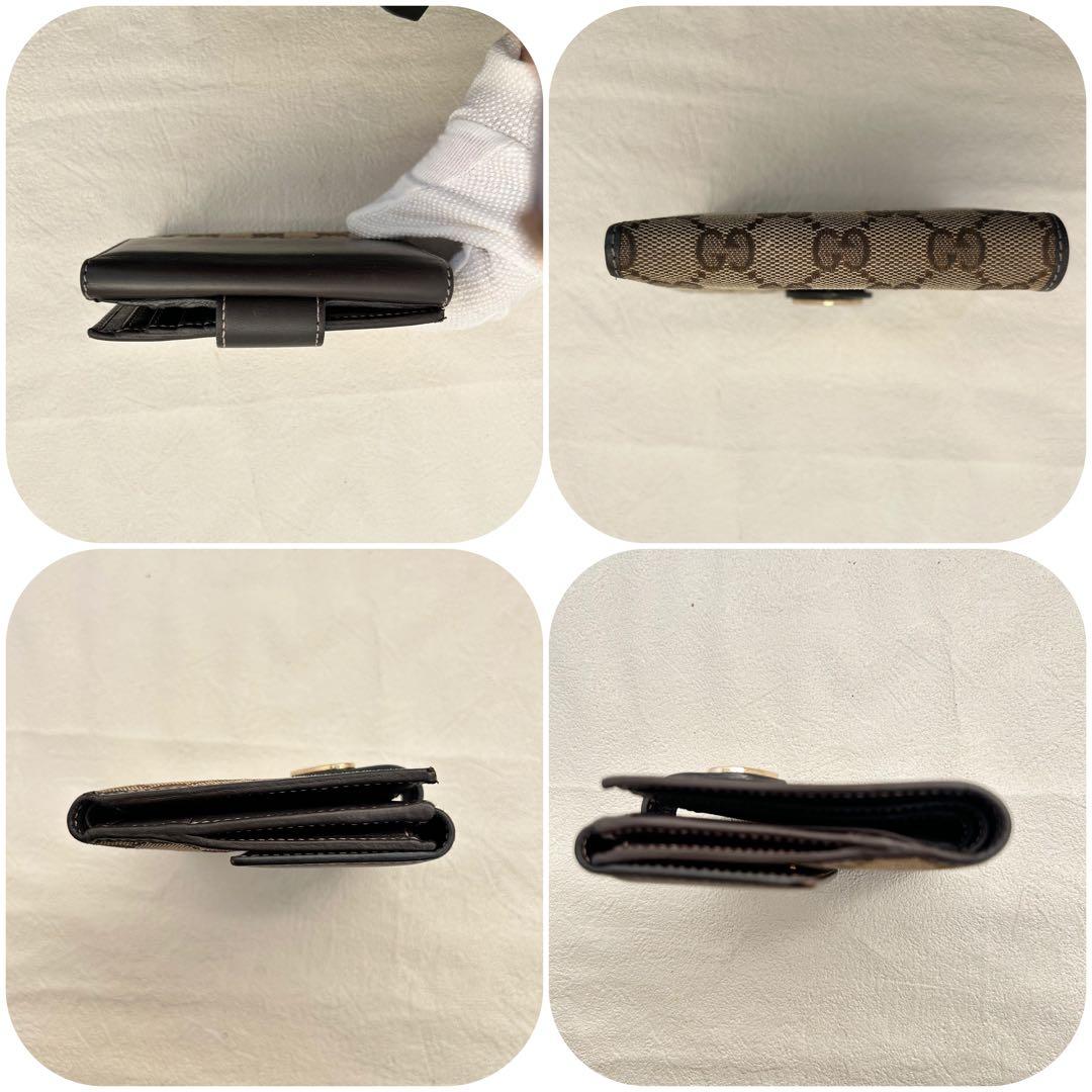 Gucci GGパターン 二つ折り財布グッチ Wホック ハートモチーフ