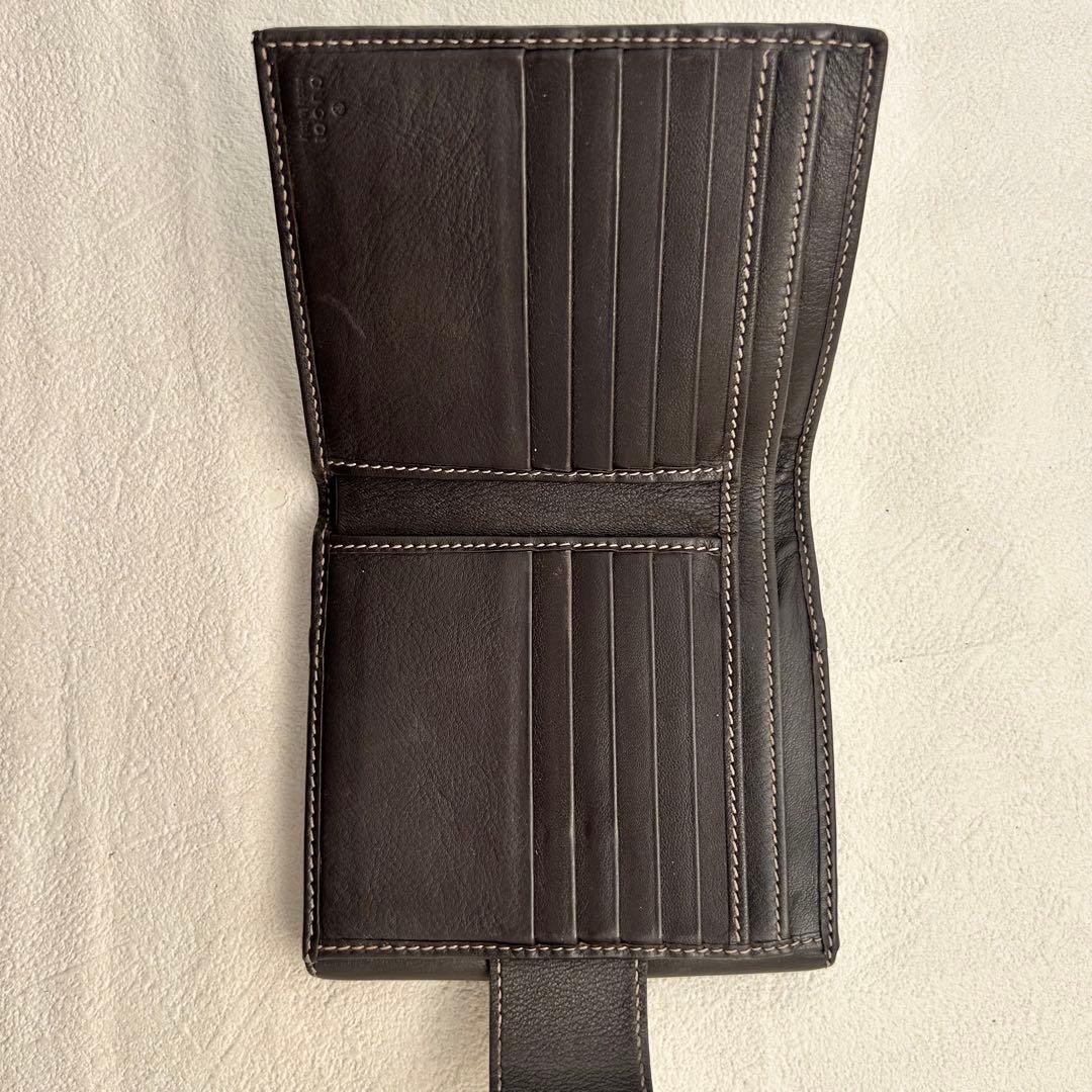 Gucci GGパターン 二つ折り財布グッチ Wホック ハートモチーフ