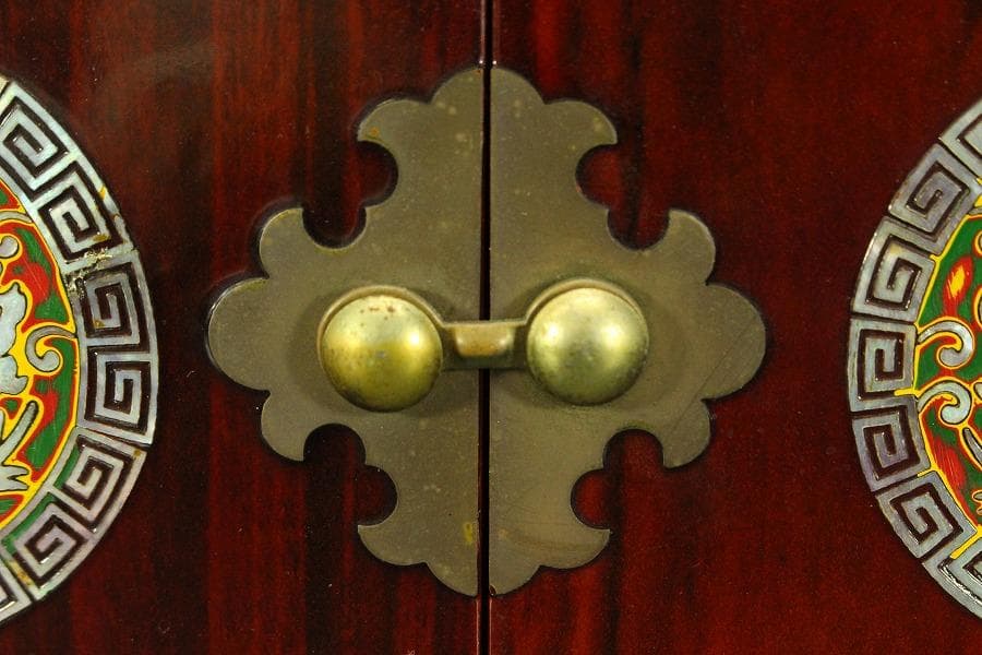 朝鮮 韓国 螺鈿 箱(A846)