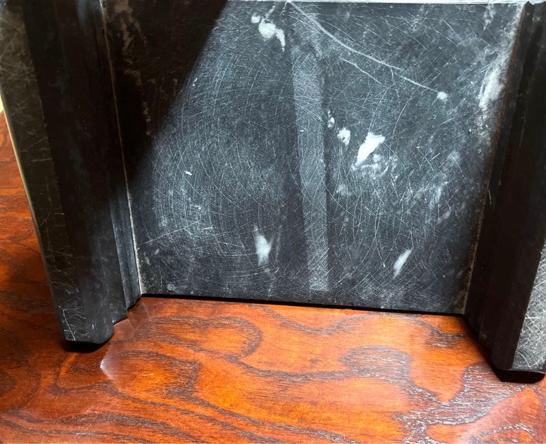 大理石　オニキス　壺　花瓶　台座付き