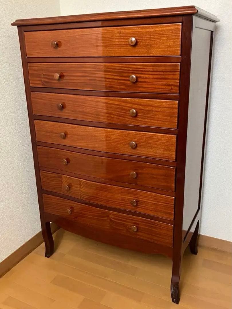 カリン銘木 無垢材 花梨箪笥 唐木家具チェスト 箪笥 タンス 収納 時代家具