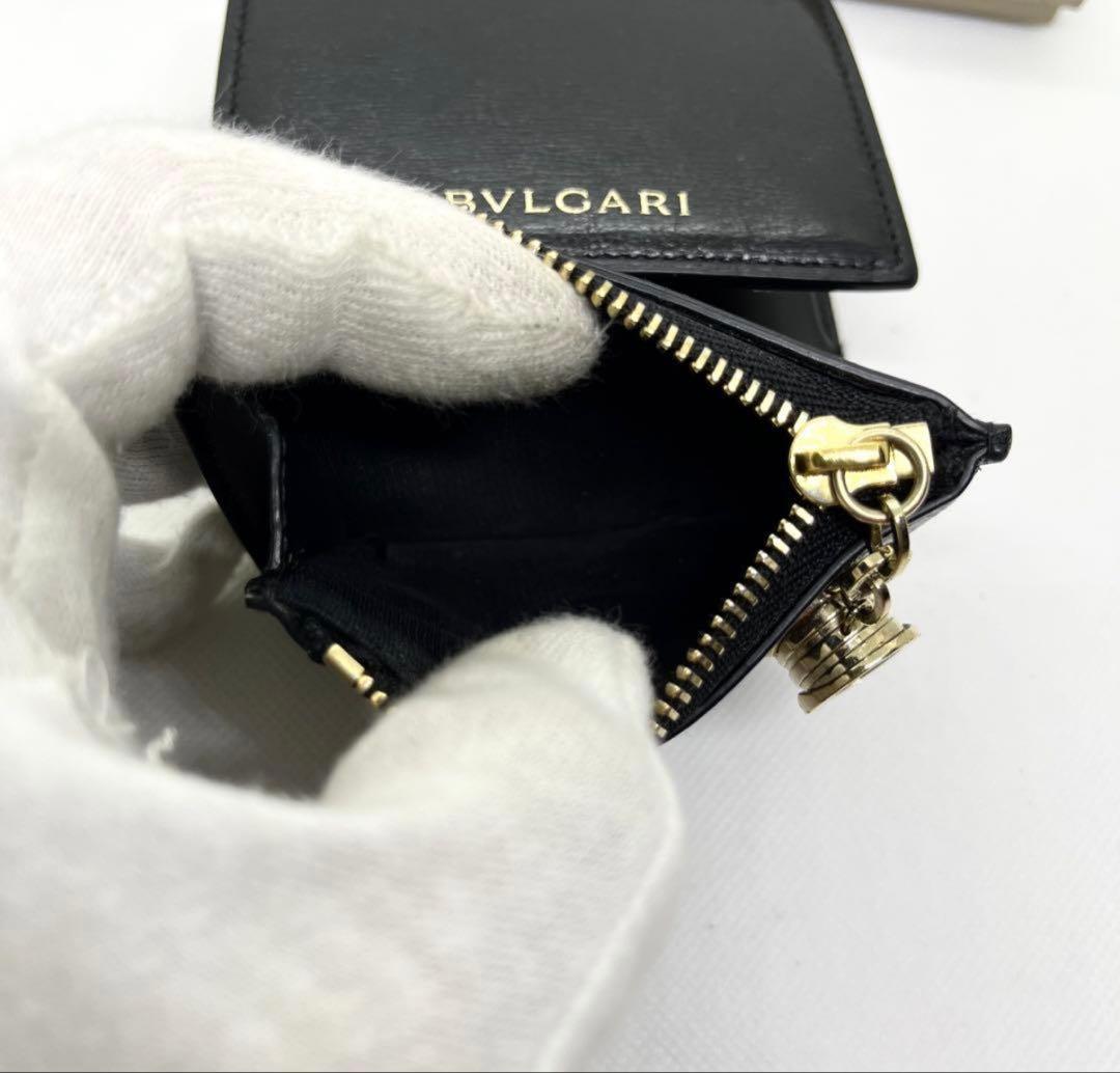 極美品/近年モデル✨ブルガリ 三つ折り財布 ビーゼロワン ブラック