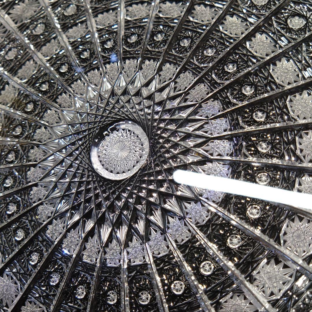 ボヘミア】高級クリスタル プレート 角皿 500PK ハンドメイドカット 美